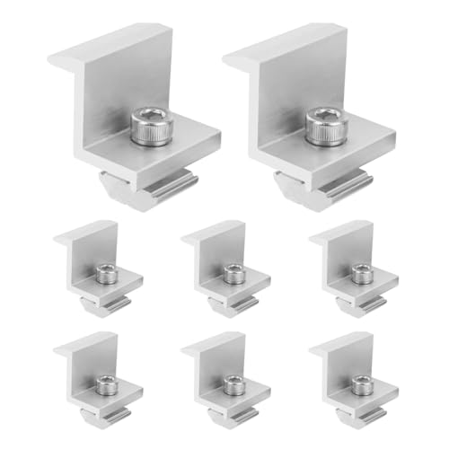 Ubric Lot de 8 Supports de Panneau Solaire photovoltaïque - Bornes d'extrémité pour toitures, Murs, Bateaux, Camping-Cars (30-35 mm)