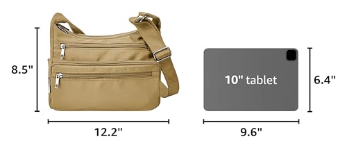 Image of VOLGANIK ROCK RFID Purses for Women Fabric Nylon Multi Pocket Crossbody Bag Ladies Travel Handbag