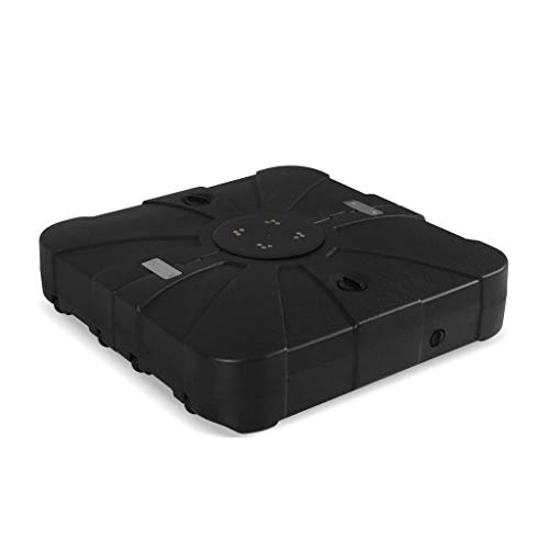 Alice's Garden - Pied pour Parasol déporté remplissable 100L en Plastique Noir avec roulettes - Base à Lester