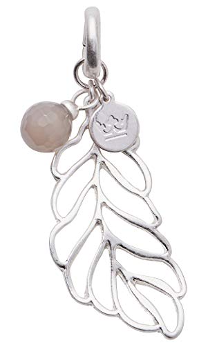 Preisvergleich Produktbild SENCE Copenhagen Poem Charm Grey Agate matt silver L179