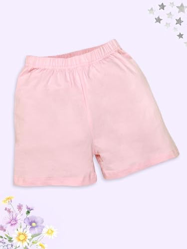 Image of KiddoPanti Girls Cycling Shorts Pack of 3 | Soft & Stretchy Cotton Spandex | Comfortable Fit with Elastic Waistband | Solid Colors Half Tights for Girls Inners