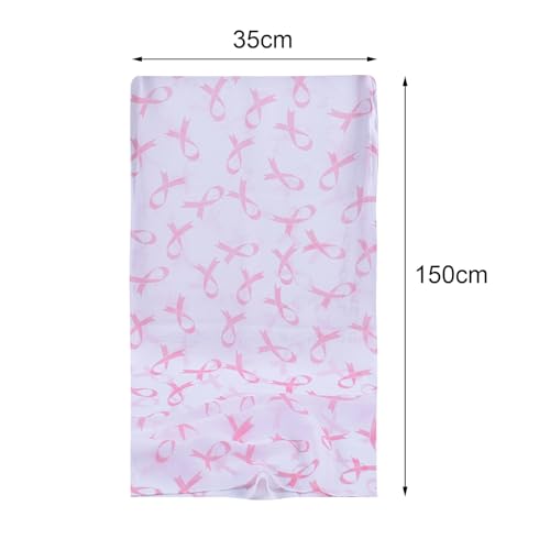 Women's Pink Ribbon Breast Cancer Symbol Scarf,Women's Lightweight Soft Sheer Ribbon Silk Feeling Scarfs,Saint Patricks Day Scarf,Breast Cancer Awareness Scarves2