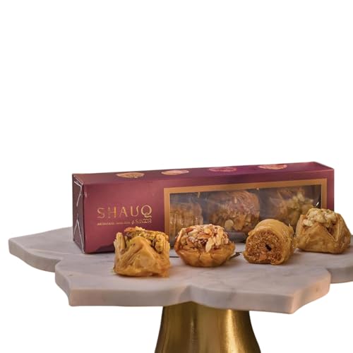Image of SMOOR SHAUQ Baklava Box 88g | Pieces of 4 Artisanal Turkish Delight | Assorted Sweets | Perfect for Wedding, Birthday, Anniversary, Gifting & Snacking