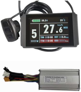NBPOWER 36V/48V 750W 25A Brushless DC Motor Controller Ebike Controller +KT-LCD8H Color Display One Set,Used for 750W-1000W Ebike Kit.