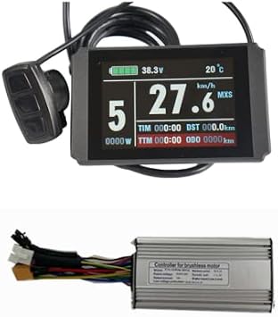 NBPOWER 36V/48V 750W 25A Brushless DC Motor Controller Ebike Controller +KT-LCD8H Color Display One Set,Used for 750W-1000W Ebike Kit.