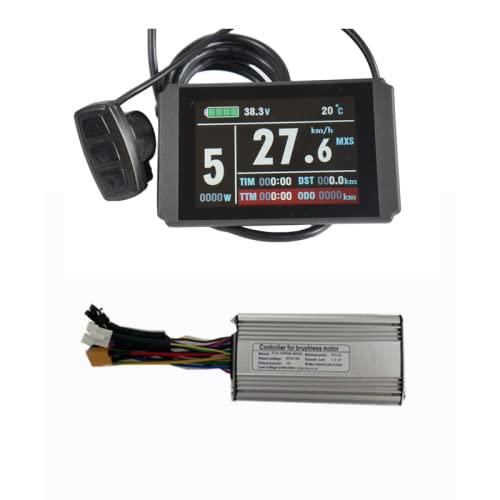 NBPOWER 36V/48V 750W 25A Brushless DC Motor Controller Ebike Controller +KT-LCD8H Color Display One Set，Used for 750W-1000W Ebike Kit.