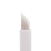 FlyItem 50Pcs White Curved 7Pin Professional Permanent Makeup Eyebrow Tatoo Blade Microblading Needles For 3D Embroidery Manual Tattoo Pen Machine Makeup Cosmetic Tool (7 Pin)