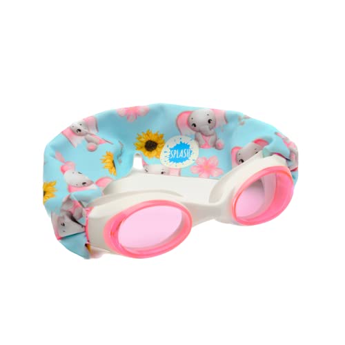 Image of Splash Place KIDS SWIM GOGGLES with Fabric Strap - ELLIE |Tangle-Free, Swimming Goggles for Kids, Comfy Fabric Strap Goggles