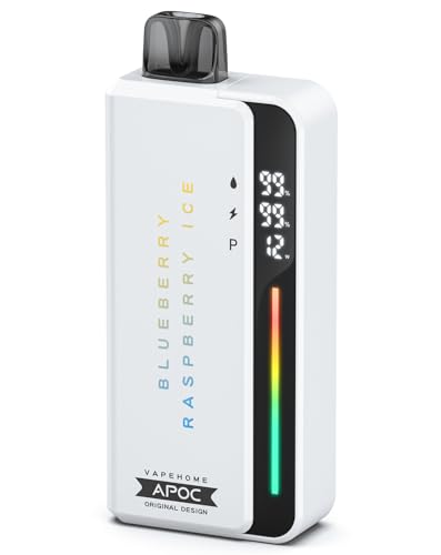Nicotine Free Vape, Disposable Vape No Nicotine, 0 Zero Nicotine Vape Disposable – 10000 Puffs, Raspberry & Blueberry Mix
