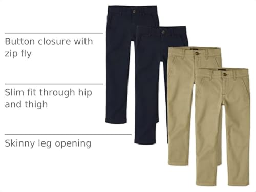 Image of The Children's Place Boys' Stretch Skinny Chino Pants, Multipacks
