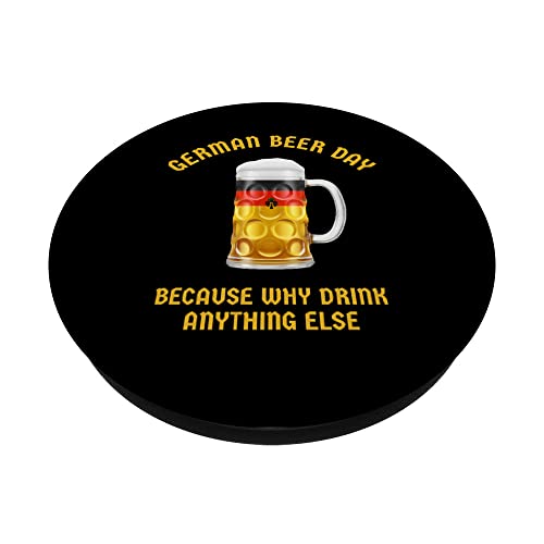 German Beer Day PopSockets Swappable PopGrip, Black - Image 2