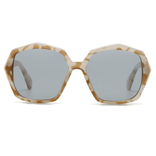 Lunettes de soleil style rétro moderne à structure polygonale et finitions soignées - 3