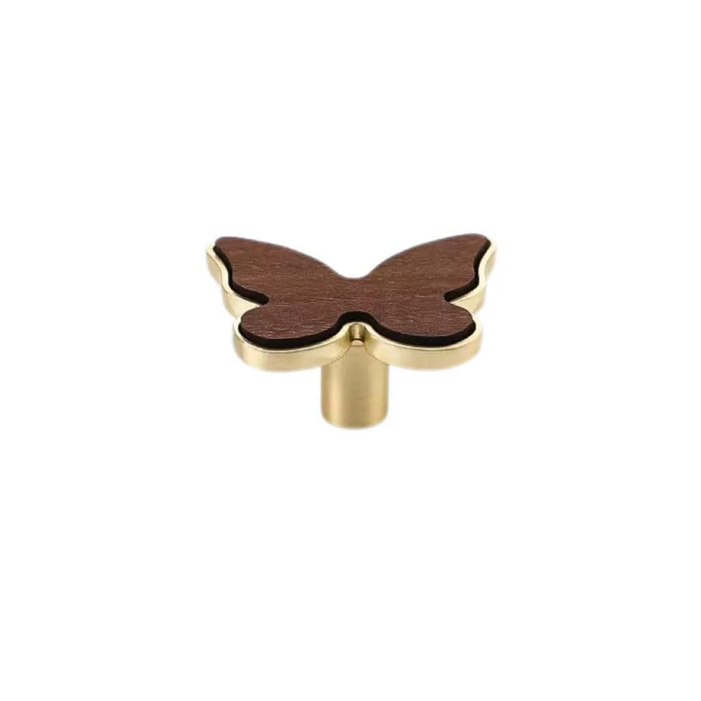 Boutons de placard papillon en noyer 50 mm : un souffle de poésie dans votre maison