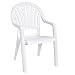 Grosfillex Pacific Fanback Resin Chair White US092004