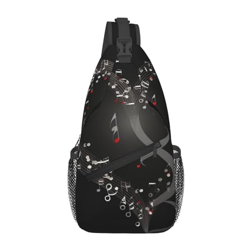Bolso cruzado deportivo negro para hombre y mujer miniatura 1