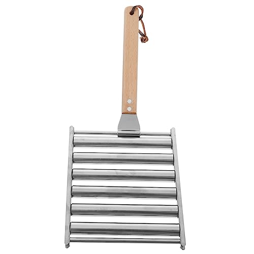 HYTROVE Edelstahl Wurstroller Für Grill Tragbares BBQ Zubehör Hitzebeständiger Wurstgrill Für Camping Picknick Und Gartenpartys Für Gleichmäßige Erwärmung Von Würstchen