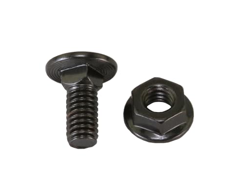 ALTALINE Bicycle Spring Fork Crown Top Hex Bolt & Nut Replacement Part, Multiple Colors (Black)