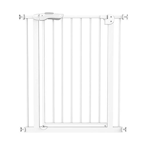 ArinkO Barrera de Seguridad Ajustable para escaleras y chimeneas: de Paso, Cierre automático, montada a presión, Doble Bloqueo, Independiente, se extiende 217-225 cm