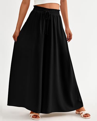 BTFBM Women Casual High Waist Wide Leg Pants 2025 Summer Fall Long Palazzo Pants Pocket Lounge Vacation Beach Trousers4