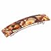 French Amie Oblong Caramel Handmade 3.5 Inches Strong Grip Celluloid Automatic Hair Clip Hair Barrette Long Lasting (Caramel)
