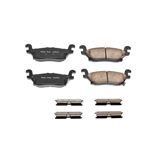 Image of PowerStop Rear Brake Pads for Hummer H3 2006-10 | Hummer H3T 2009-10 - Z17 Ceramic Brake Pads with Installation Hardware, 17-1120