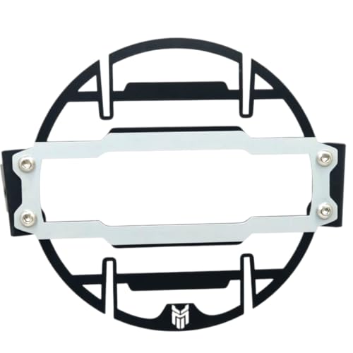 Image of Motorcycle Headlight Grill Guard, Grey Metal Protection Cover for Super Meteor 650.
