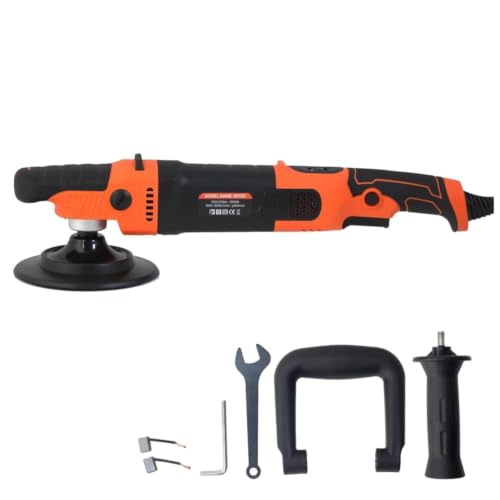 Image of Shakti Technology RP-150 1200W Electric Car Polisher 21MM Orbit with D-Handle Rotary Polisher 1000-3000 RPM with 150MM(6Inch) Wheel Size, 6 Variable Speed, Disk Ideal for Cars, SUV, Boats