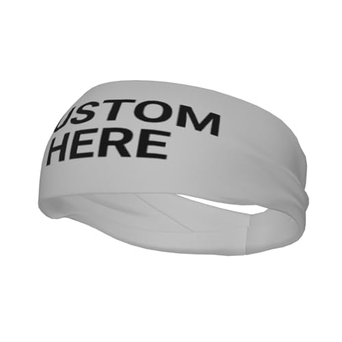 Image of Custom Sports Headband Custom Sweatband Bandana Add Your Image Logo Text Number. Bulk Custom Men Or Women Moisture Wicking Ventilate Elastic ﻿Headband