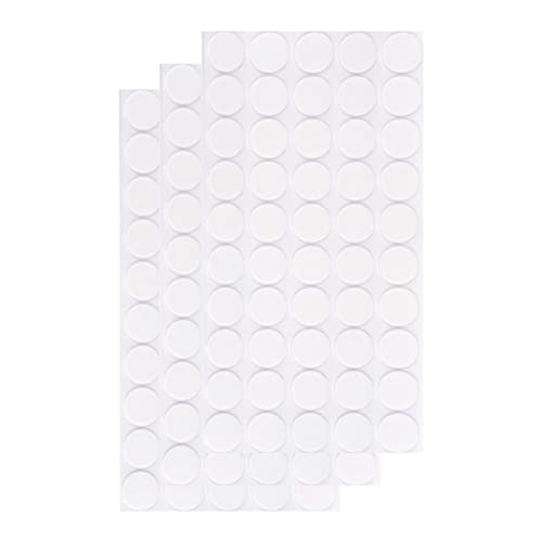 jeufun 150pcs Double Sided Sticky Dots Stickers Removable Round Putty Clear Sticky Pads,10MM Round Transparent Double-Sided Tape Double Sided Adhesive Dots For Glass,Wall,Metal,Wood, Home Decor