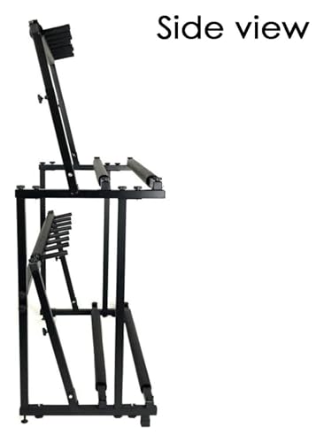 Organizer per attrezzature sportive e scaffale per palline, espositore pieghevole in altezza regolabile con bracci in schiuma per racchette da badminton e altro ancora