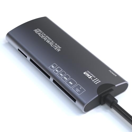 Image of SWOFY USB 3.0 Card Reader 6 in 1 Adapter Hub- Plug & Play, Compatible with Apple & Windows, Supports SD, Micro SD, MS,M2,XD,CF Cards for Windows, Mac, Android, SWOFY MP3 Player,Camera
