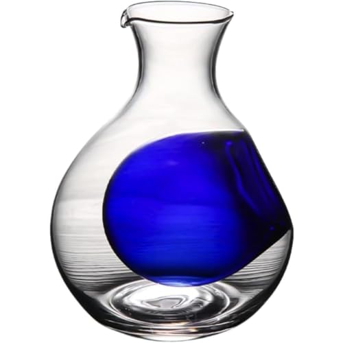 ガラス徳利セット 冷酒器セット 日本酒 徳利 Tasydi 耐熱ガラス 冷酒カラフェ アイスワインデキャンタ 盃 シンプル 居酒屋 冷酒 ・ 温酒用 (B)