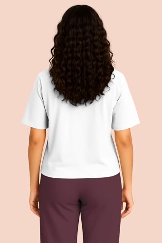 Image of HELLCAT Beige Printed Loose Fit Crew-Neck Crop T-Shirt for Women