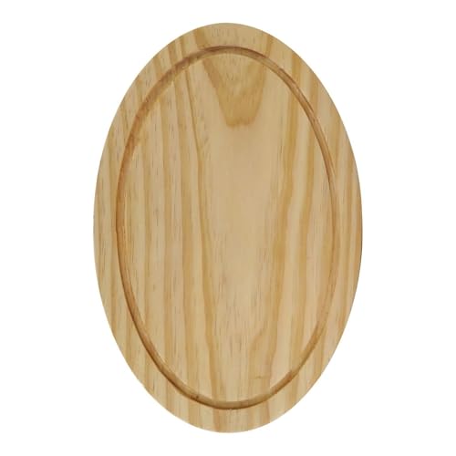 KIAGA, Kit 5 Tábuas para Servir Queijo e Frios em Madeira de Pinus Natural Maciço - Oval com Óleo Mi