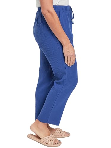 Royalty For Me Womens Women's Double Gauze Relaxed Fit Cropped Pant with Frayed Hem Deal3
