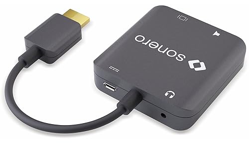 Extractor de audio HDMI 4K Sonero AVT115 negro para separar sonido digital 2