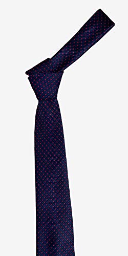 Image of BLACKSMITH Red Jacquard Tie for Men - Red Formal Tie for Men