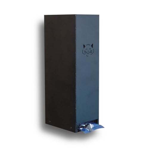 Jakes Farm Yard Wall Mount Cat Food Pouch Dispenser – Black Steel Organiser for Wet Food Pouches – Cat & Dog Pet Feeder Holder – UK Made