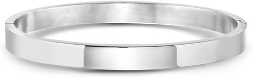 Miniatura 2 de My Daily Styles Pulsera de acero inoxidable en tono plateado con oración judía Shema Yisrael Sh'ma Israel en hebreo, 7 pulgadas, Acero inoxidable