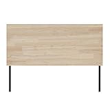 duehome | Industrial, Cabecero con Patas, Cabezal para Cama Individual, Roble Salvaje y Negro, Medidas: 100 cm (Largo) x 125 cm (Alto) x 3,6 cm (Fondo)