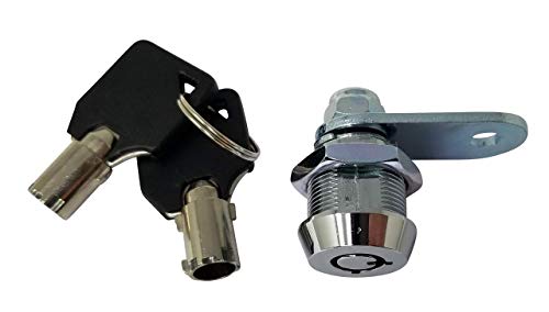 Admiral Locks 5/8” Tubular Cam Lock, Keyed Alike Removable Key Rv Compartment Storage Lock Cabinet Locks (5/8 Inch 90°, Chrome Pack Of 2) #TOP3