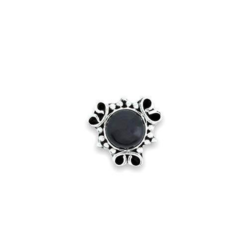 Boucle d'oreille argent 925 sterling Onyx noir Clous d'oreilles véritable argent femme (NO.: MOS-091-03) – Image 5