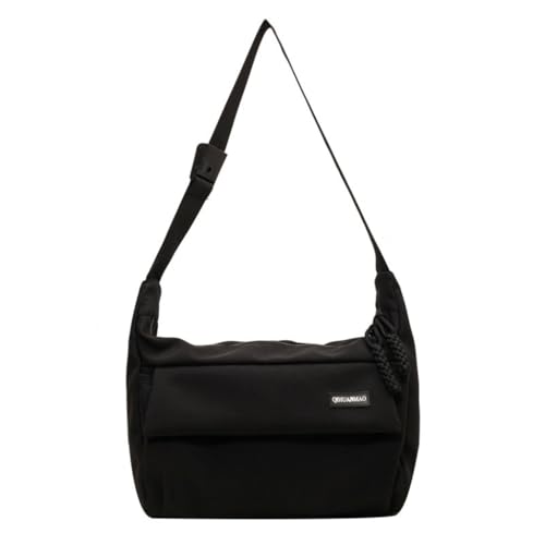 Sac à bandoulière japonais mixte grand volume noir avec organiseur
