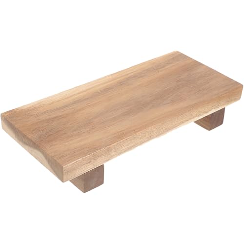 SHINEOFI Supporto in Legno Rettangolare per Sapone e Piante Vassoio Rialzato Multifunzionale per Bagno e Cucina Espositore Salvaspazio per Condimenti e Cosmetici