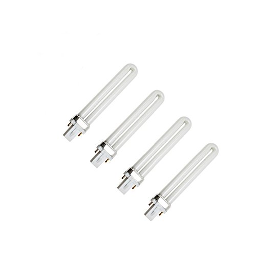 Warm Girl 4pcs 365nm U Shape UV Lamp Tube Replacement Suitable 9W 36W UV Gel Nail Polish Art Curing Light by Warm Girl Cover