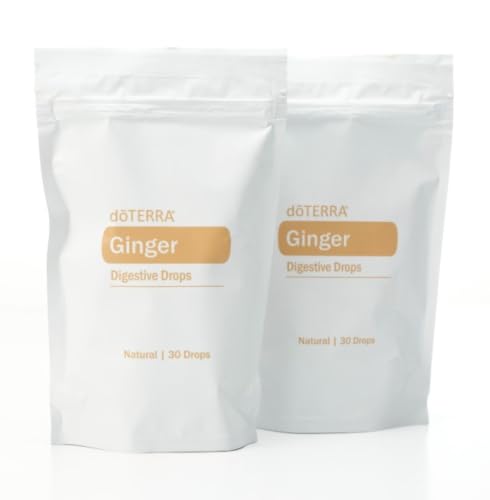 doTERRA Ginger Throat Digestive Drops 30 Count Bag (2 Pack)