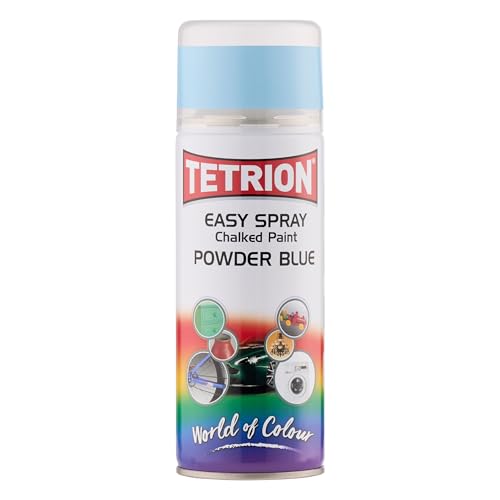 Tetrion Easy Spray Chalk Effect Powder Blue Spray Paint 400 ml Acrylic Based Spray Paint, Pack of 1