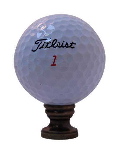 Image of Golf Ball Lamp Finial, White, 2.25 inchh