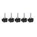 5 Pack Black 6mm(M6) x 30mm Thread Replacement Star Hand Knob Tightening Screw,Plastic Five Pointed Star Knob Replacement Hand Knob Tightening Screw