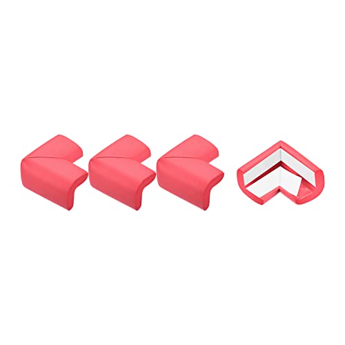 Image of uxcell Corner Guards Edge Protectors, 4Pack Foam Safety Bumper L Shape, 55mm /2.16 inch(L) for Furniture Corner Table Edge Guard, Red